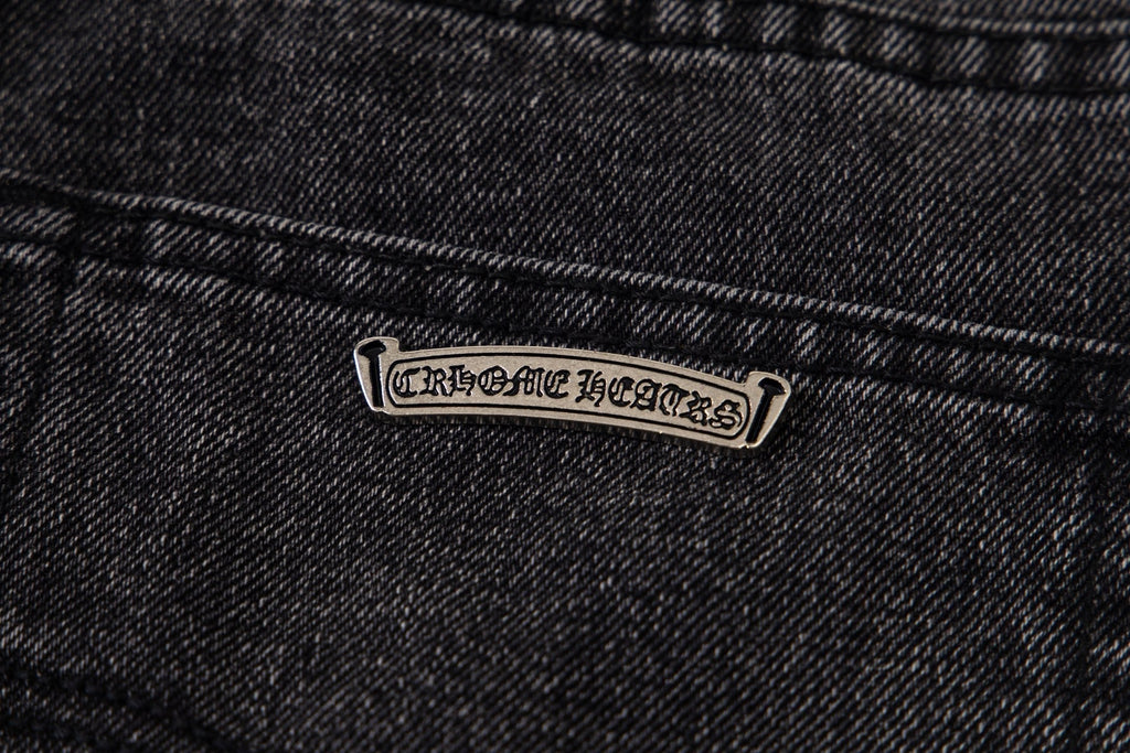 Chrome-Hearts Multi Cross Patch Denim Jeans - Grey Gothic Street Pants 1111