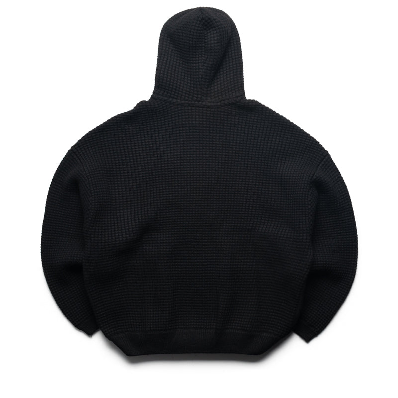 Fear Of God Essentials Heavy Waffle 90's Hoodie - Vintage Black
