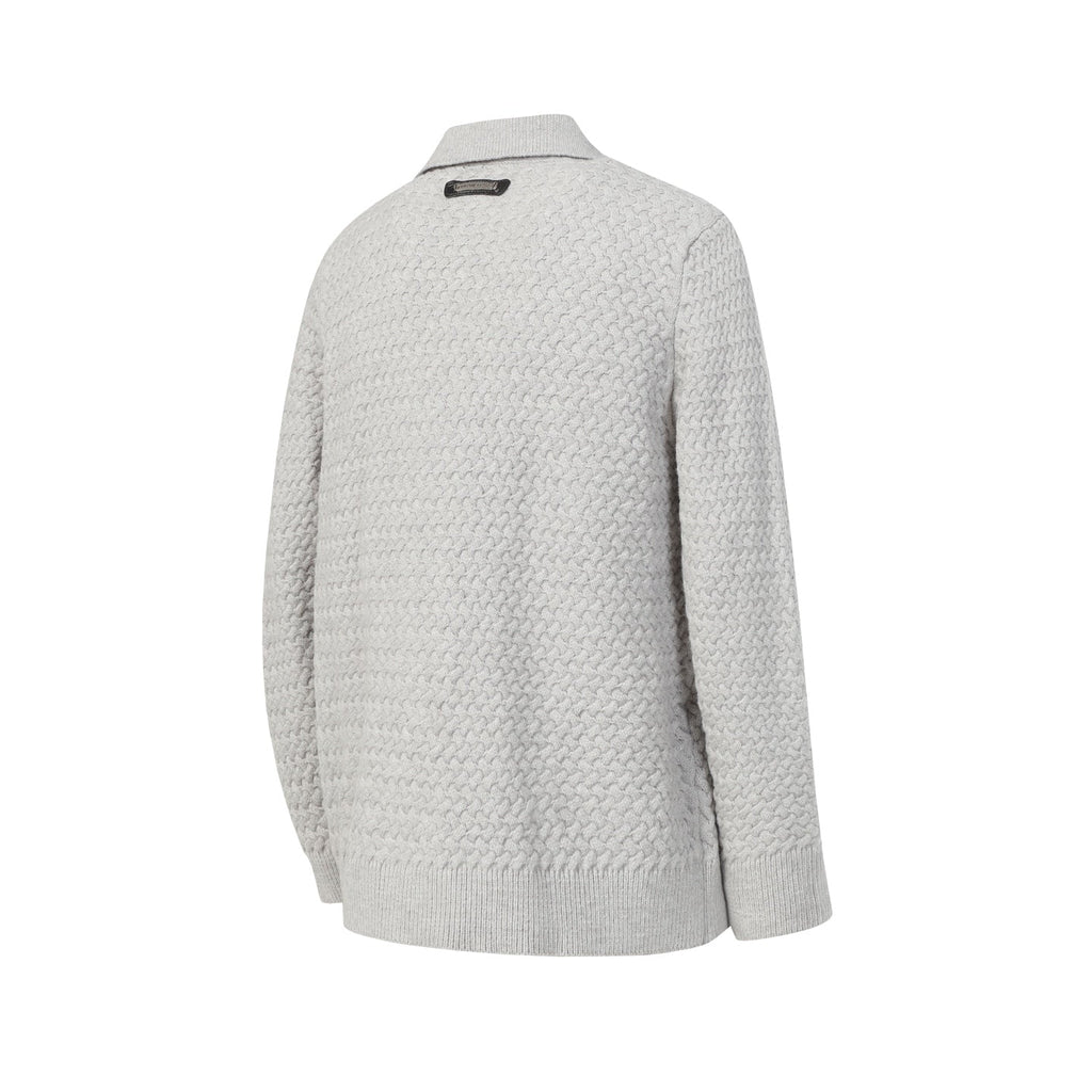 Chrome-Hearts Gothic Cross Knit Cardigan - Black Grey Streetwear Jacket 904