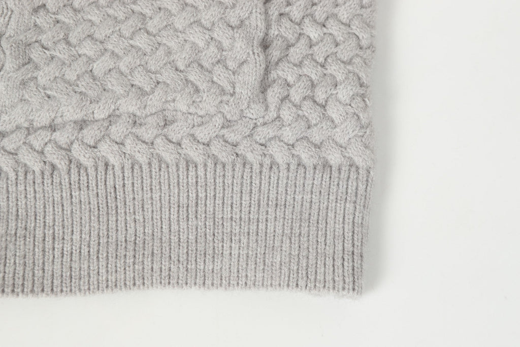 Chrome-Hearts Gothic Cross Knit Cardigan - Black Grey Streetwear Jacket 904