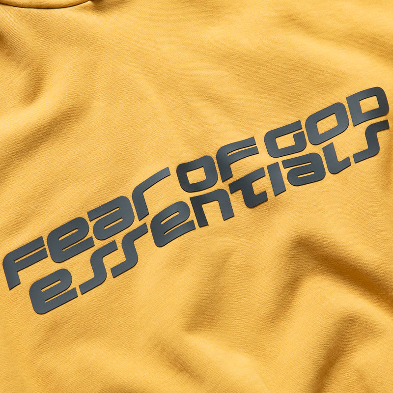 Fear Of God Essentials Cropped Relaxed Hoodie - Canyon