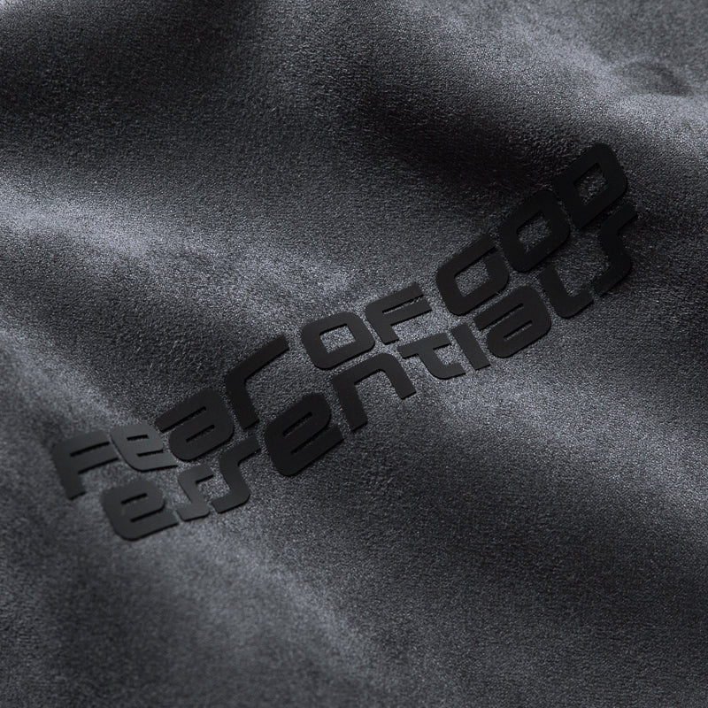 Fear Of God Essentials Suede Fleece Modern Hoodie - Iron Grey