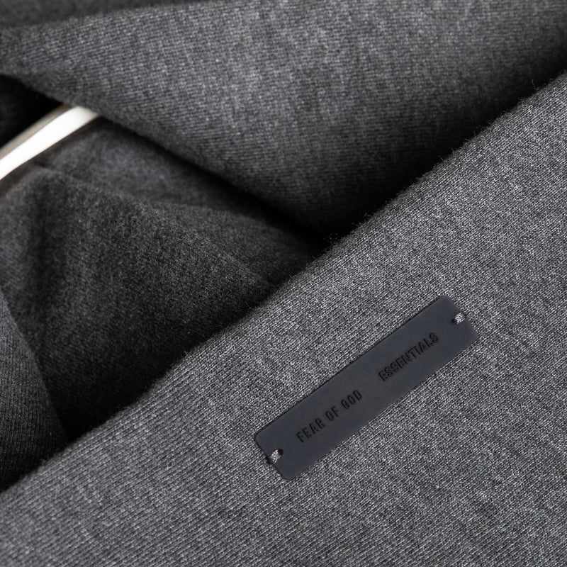 Women's Fear Of God Essentials Embossed 90's Raglan Hoodie - Charcoal Heather