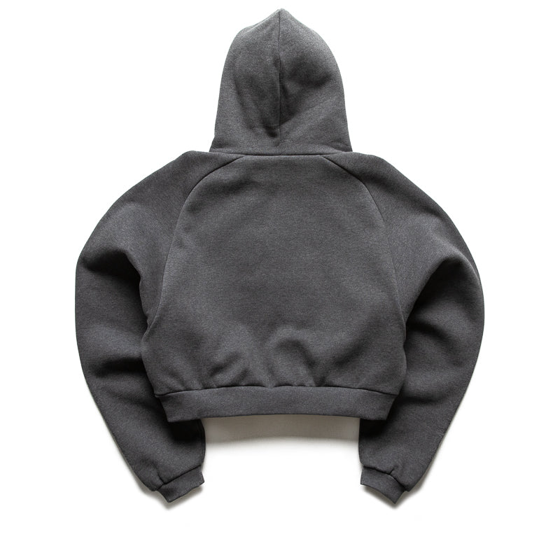 Women's Fear Of God Essentials Embossed 90's Raglan Hoodie - Charcoal Heather