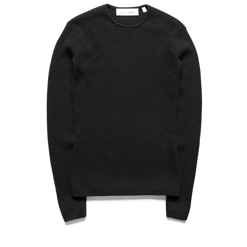 Women's Fear Of God Essentials Waffle L/S Top - Vintage Black