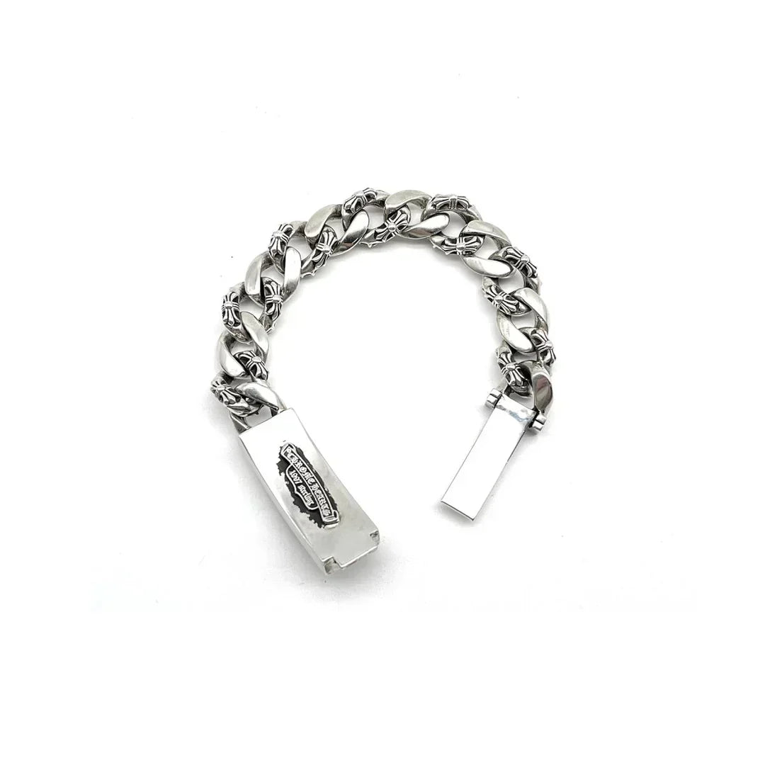 Chrome-Hearts DAGGER ID FANCY LINK CLIP BRACELET -9