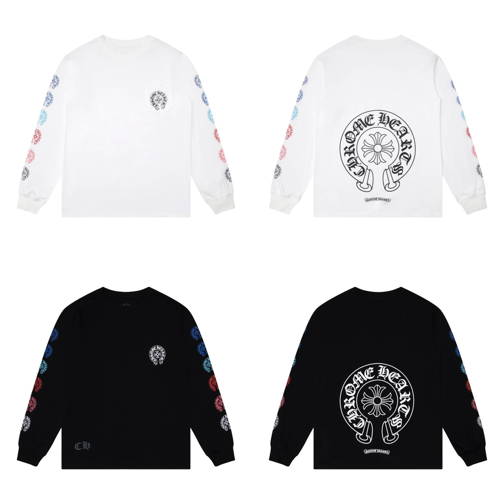 CHROME-HEARTS Men's Long-Sleeve T-shirt Sweatshirt K8009