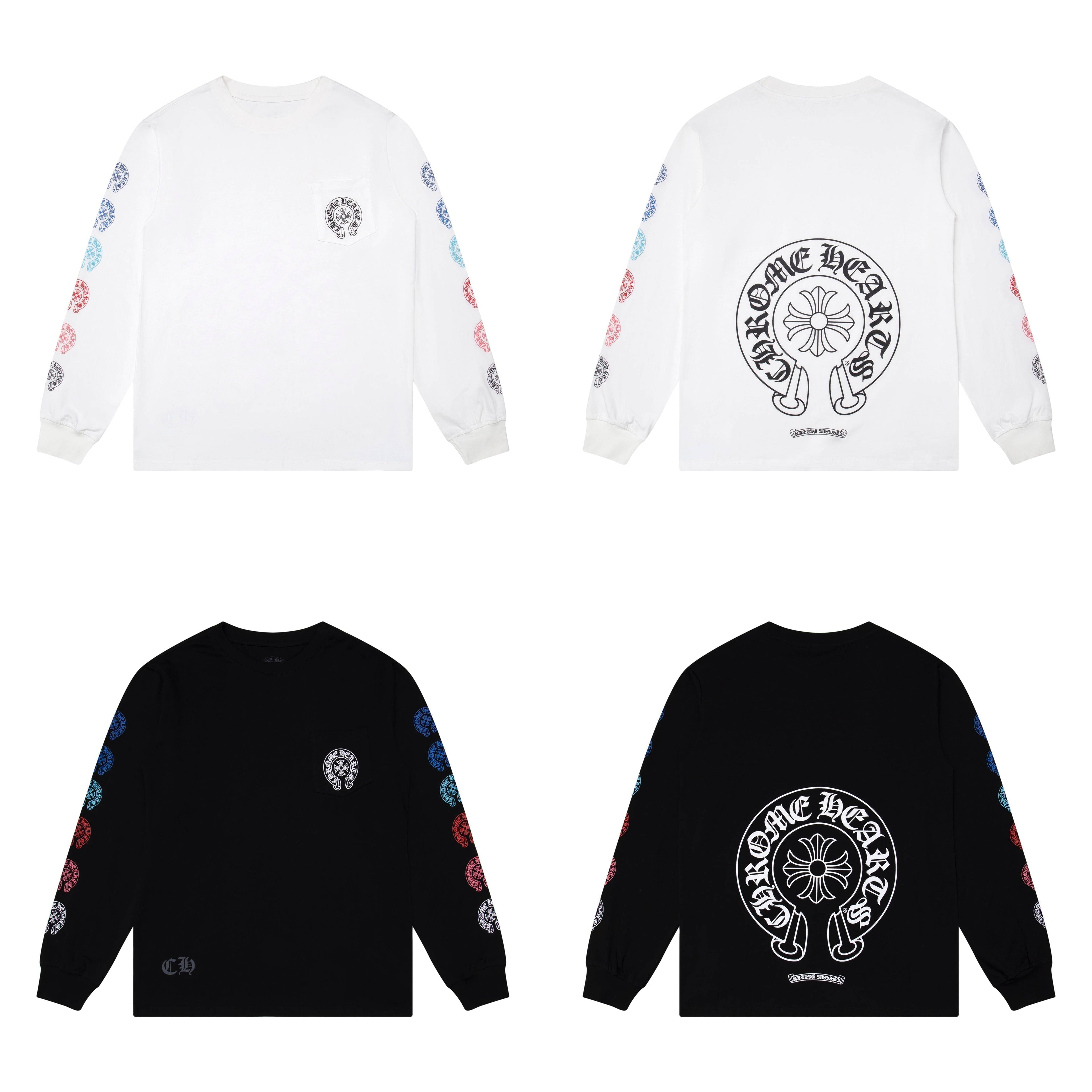 CHROME-HEARTS Men's Long-Sleeve T-shirt Sweatshirt K8009